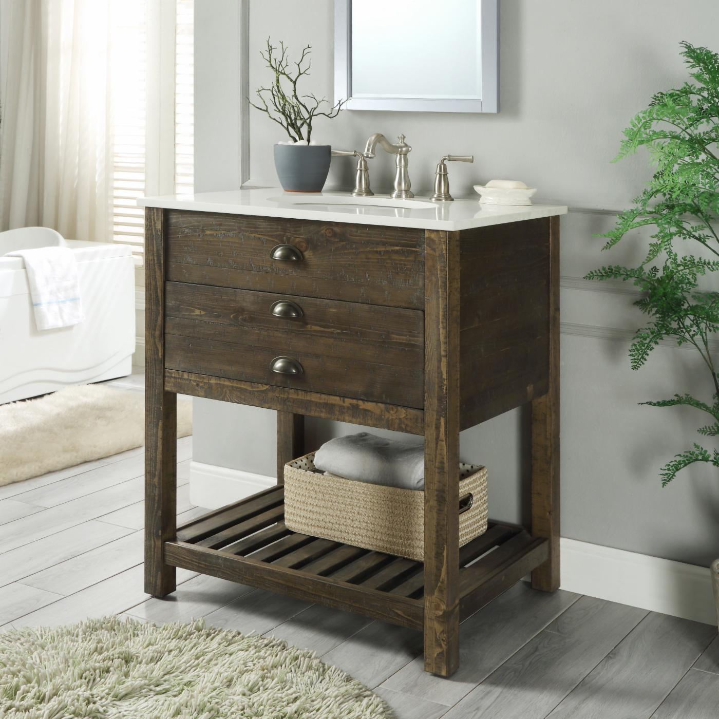1 Drawer Single Vanity Sink 